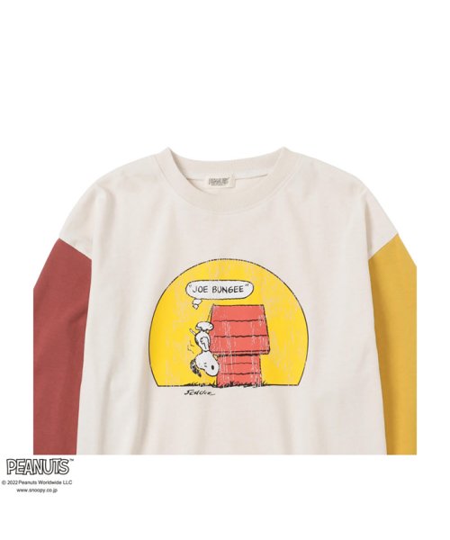 MAC HOUSE(kid's)(マックハウス（キッズ）)/PEANUTS SNOOPY 袖配色ロングスリーブTシャツ 335159201－A/img01