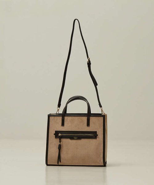 LOWELL Things(LOWELLThings)/Carre/ファブリックフロントファスナ－2WAY BAG/img01