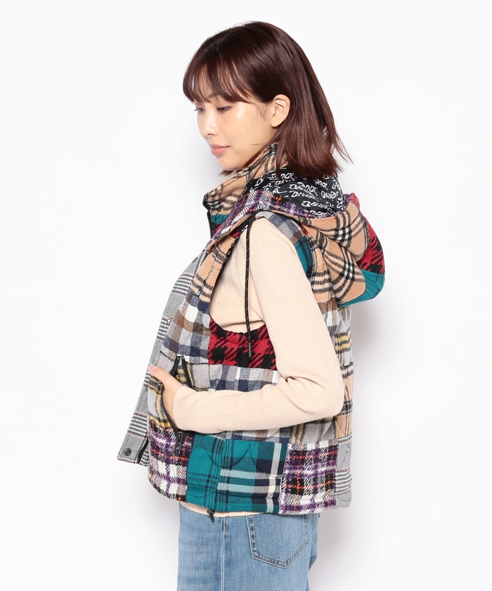 セール】パッチワーク パデッドジレ(504763584) | デシグアル(Desigual