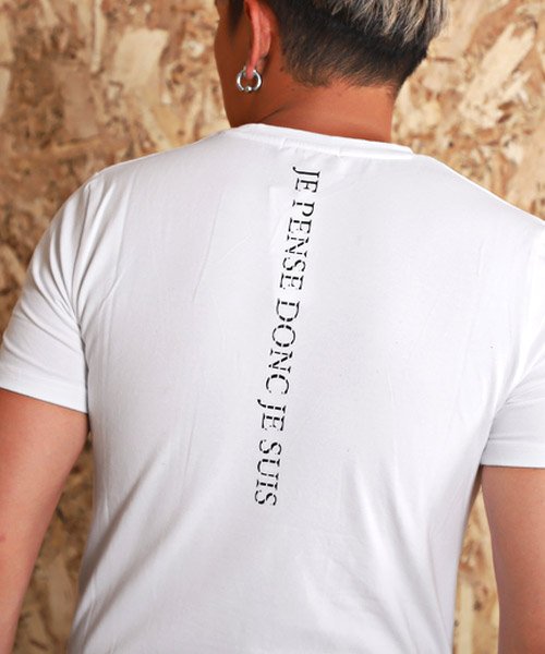 LUXSTYLE(ラグスタイル)/ZIPポケット風デザインバックプリントTシャツ/Tシャツ メンズ 半袖 ロゴ プリント ジップデザイン/img08