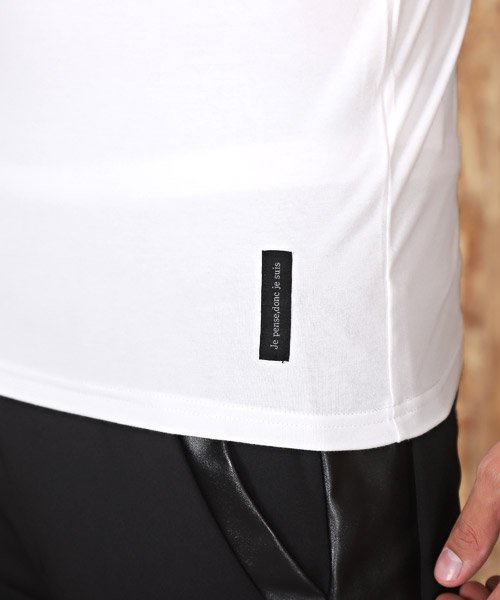 LUXSTYLE(ラグスタイル)/ZIPポケット風デザインバックプリントTシャツ/Tシャツ メンズ 半袖 ロゴ プリント ジップデザイン/img09