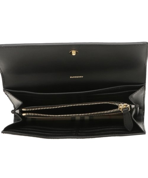 バーバリー 長財布 ブラック ベージュ レディース BURBERRY 8057972 A1189 BURBERRY バーバリー 長財布 ブラック ベージュ レディース BEIGE