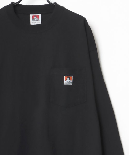 LAZAR(ラザル)/【Lazar】BEN DAVIS/ベンデイビス ビッグシルエット ロゴ ピスネーム ワンポイント刺繍 ポケット ロングスリーブTシャツ ロンT/img33