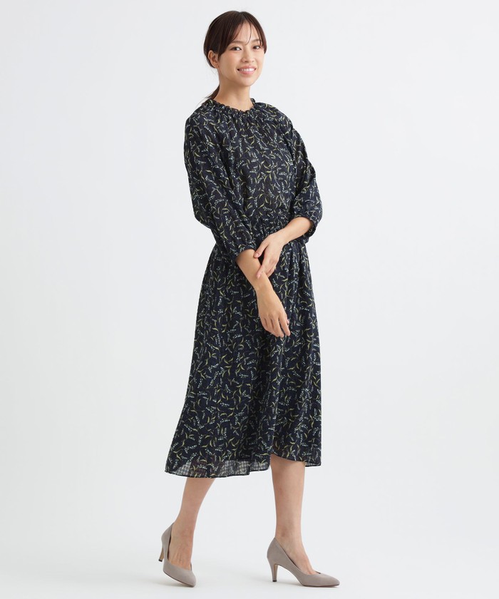 【L】【セットアップ】【ウォッシャブル】ヴィンテージフローラルプリントブラウス