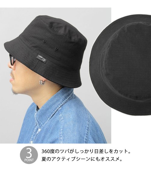 Besiquenti(ベーシックエンチ)/日本製生地 CORUDRA NYCO バケットハット リップストップ ストレッチ コーデュラコットン 帽子 メンズ カジュアル シンプル/img04