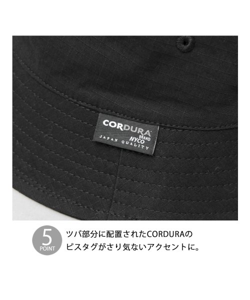 Besiquenti(ベーシックエンチ)/日本製生地 CORUDRA NYCO バケットハット リップストップ ストレッチ コーデュラコットン 帽子 メンズ カジュアル シンプル/img06