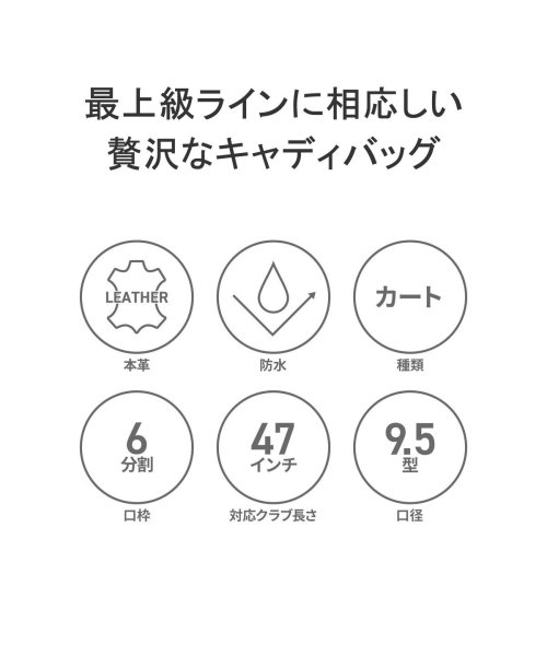 【日本正規品】ブリーフィング ゴルフ キャディバッグ BRIEFING GOLF LEATHER SERIES CR－11 9.5型 BRG221D07 ×1ジップポケット