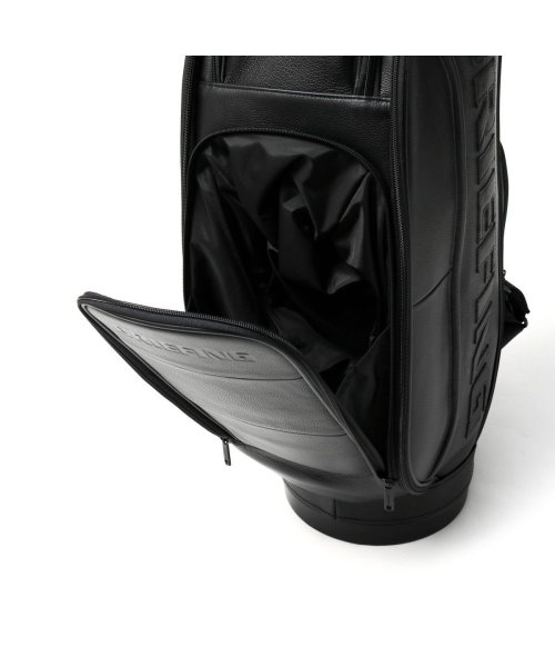 【日本正規品】ブリーフィング ゴルフ キャディバッグ BRIEFING GOLF LEATHER SERIES CR－11 9.5型 BRG221D07 ×1ジップポケット