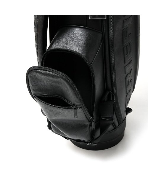 【日本正規品】ブリーフィング ゴルフ キャディバッグ BRIEFING GOLF LEATHER SERIES CR－11 9.5型 BRG221D07 ×1ジップポケット