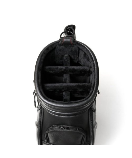 【日本正規品】ブリーフィング ゴルフ キャディバッグ BRIEFING GOLF LEATHER SERIES CR－11 9.5型 BRG221D07 ×1ジップポケット