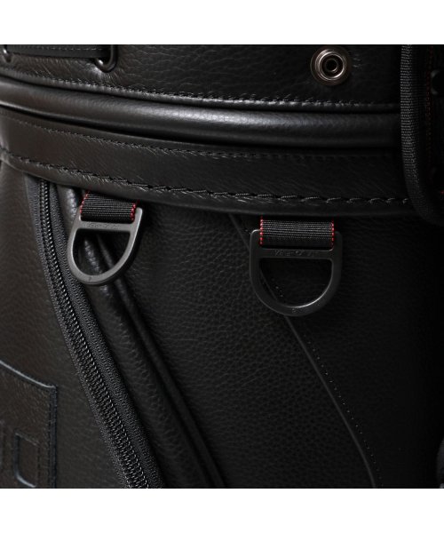 【日本正規品】ブリーフィング ゴルフ キャディバッグ BRIEFING GOLF LEATHER SERIES CR－11 9.5型 BRG221D07 ×1ジップポケット