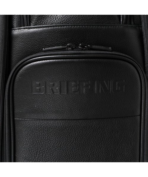 【日本正規品】ブリーフィング ゴルフ キャディバッグ BRIEFING GOLF LEATHER SERIES CR－11 9.5型 BRG221D07 ×1ジップポケット