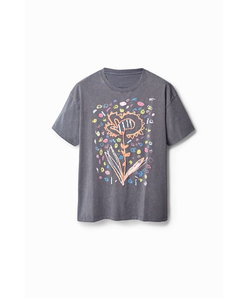 Desigual(デシグアル)/花モチーフ オーバーサイズTシャツ/img04