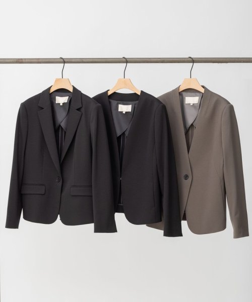 【XSサイズ～/洗える】WASHABLEPONTE テーラードジャケット 