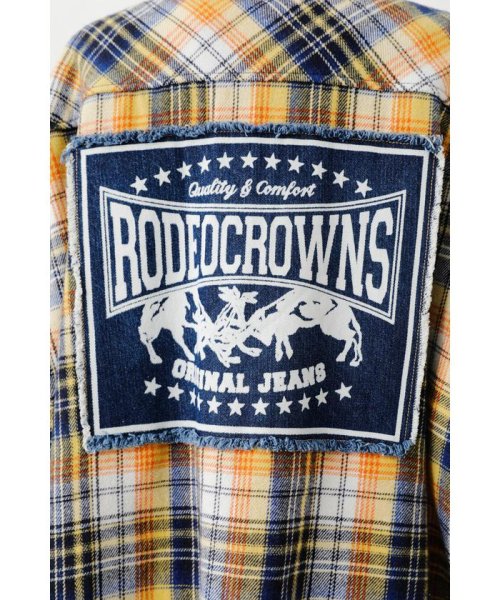 RODEO CROWNS WIDE BOWL(ロデオクラウンズワイドボウル)/（WEB限定）Denim パッチ ドッキングシャツWL/img05