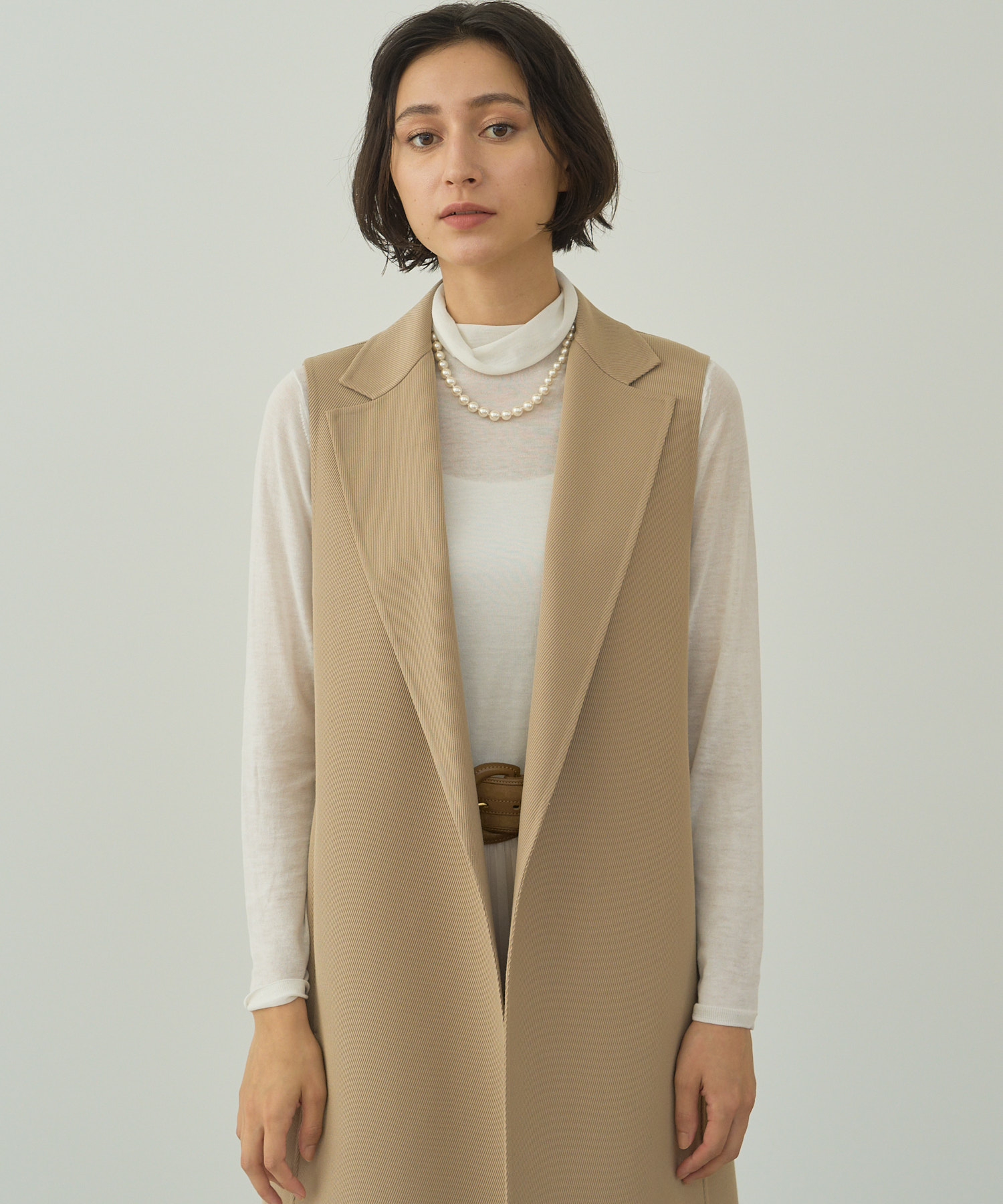 ANAYI カルゼリバー ロングコート 38 ベージュ ANAYI カルゼリバー ロングコート ベージュ サイズ36 定価74800円