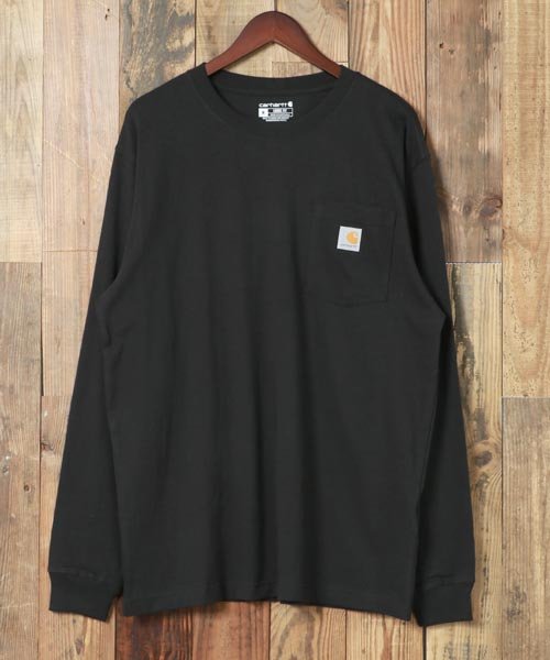 marukawa shonan(marukawa shonan)/【Carhartt/カーハート】USサイズ 無地 ポケット付き ピスネーム 長袖Tシャツ/ビッグシルエット オーバーサイズ ユニセックス/img01