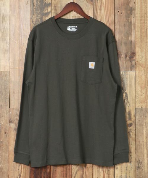 marukawa shonan(marukawa shonan)/【Carhartt/カーハート】USサイズ 無地 ポケット付き ピスネーム 長袖Tシャツ/ビッグシルエット オーバーサイズ ユニセックス/img07