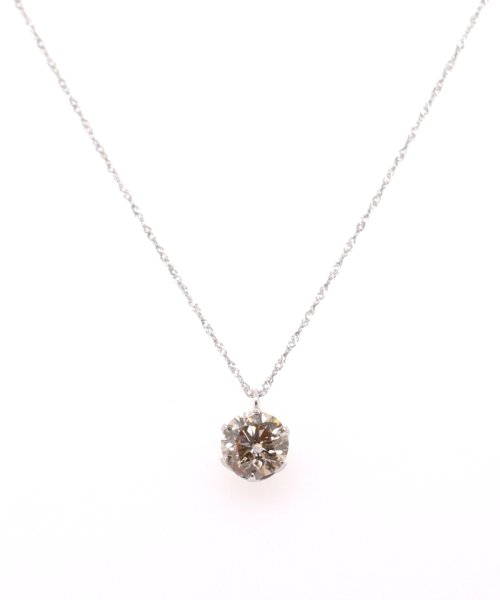 Gems by K(ジェムズ　バイ　ケー)/天然ダイヤモンド プチペンダント 【Gems by K】Platinum 0.9ct Diamond Pendant Necklace/img01