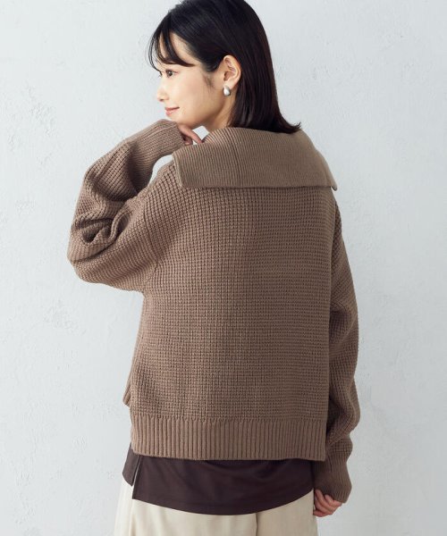 COMME CA ISM (コムサイズム（レディス）)/【Online Store限定カラー：ライラック、イエローグリーン】ハーフジップニット/img04