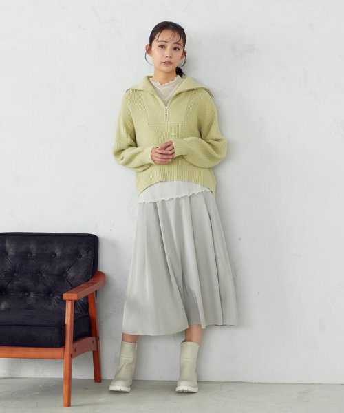 COMME CA ISM (コムサイズム（レディス）)/【Online Store限定カラー：ライラック、イエローグリーン】ハーフジップニット/img05