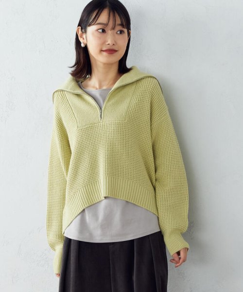 COMME CA ISM (コムサイズム（レディス）)/【Online Store限定カラー：ライラック、イエローグリーン】ハーフジップニット/img11