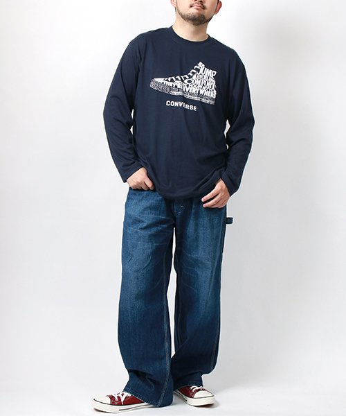 MARUKAWA(大きいサイズのマルカワ)/【CONVERSE】コンバース 大きいサイズ 2L 3L  4L 5L ロゴ長袖 Tシャツ ロンT ティーシャツ メンズ トップス カジュアル/img02