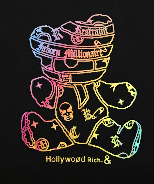 LUXSTYLE(ラグスタイル)/Hollywood rich.& レインボーパンクベアープリントロンT/ロンT メンズ 長袖Tシャツ テディベア イラスト プリント/img12