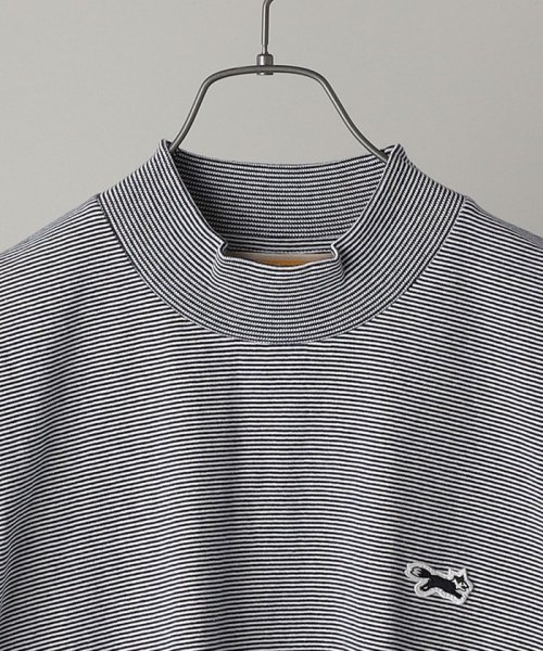 SHIPS MEN(シップス　メン)/*【SHIPS別注】PENNEYS: FOX ロゴ ワッペン ソリッド / マイクロボーダー モックネック Tシャツ (ロンT)/img30