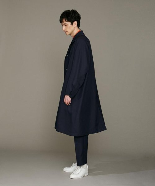 LB.01/ウールポリエステルギャバジンステンカラーコート LB