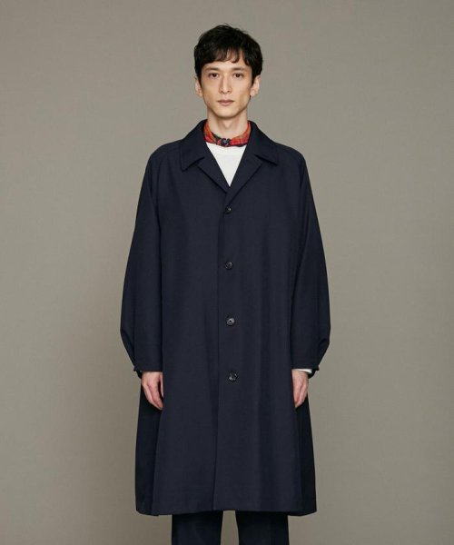 LB.01/ウールポリエステルギャバジンステンカラーコート LB
