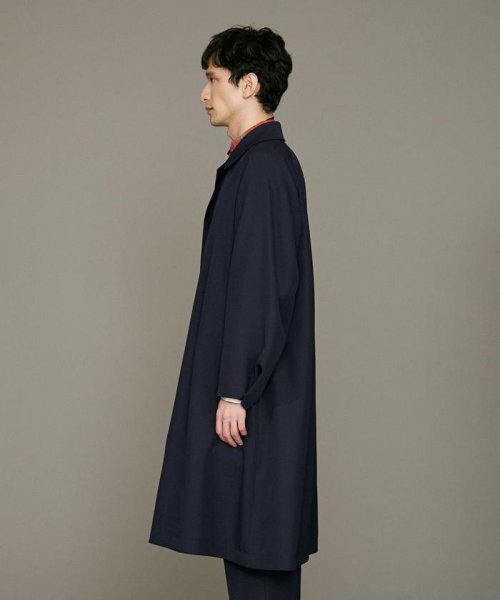 LB.01/ウールポリエステルギャバジンステンカラーコート LB