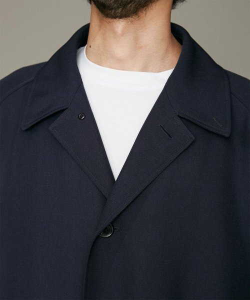 LB.01/ウールポリエステルギャバジンステンカラーコート LB