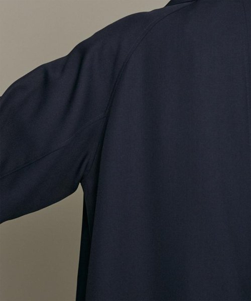 LB.01/ウールポリエステルギャバジンステンカラーコート LB