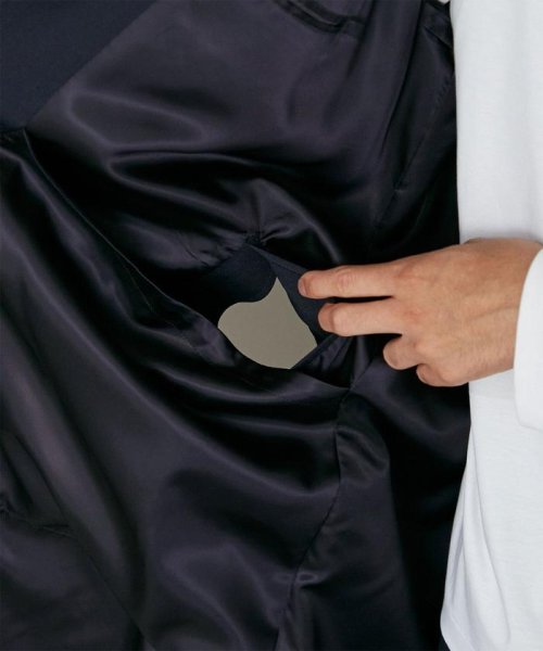 LB.01/ウールポリエステルギャバジンステンカラーコート LB