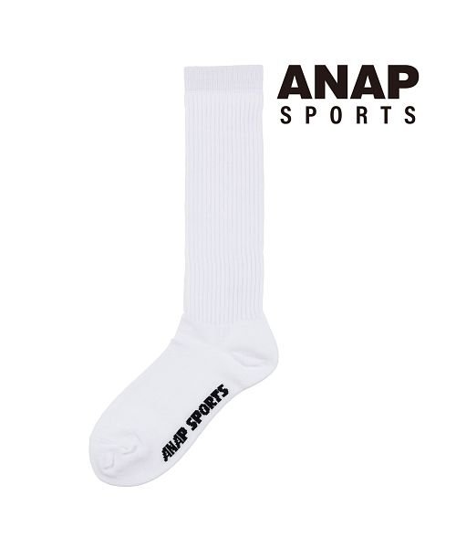 ANAP SPORTS(アナップスポーツ)/福助 公式 靴下 キッズ ANAP SPORTS ルーズソックス 737－22b6<br>19－24cm ホワイト 子供 フクスケ fukuske/img01