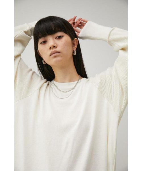 AZUL by moussy(アズールバイマウジー)/WAFFLE DOCKING L/S TEE/img01