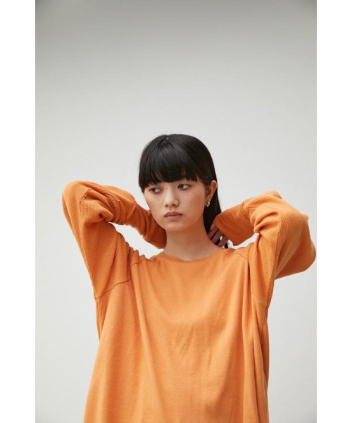 AZUL by moussy(アズールバイマウジー)/WAFFLE DOCKING L/S TEE/img19