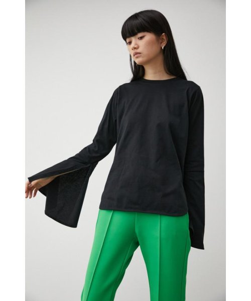 AZUL by moussy(アズールバイマウジー)/SLIT FLARE SLEEVE CUT TOPS/img10
