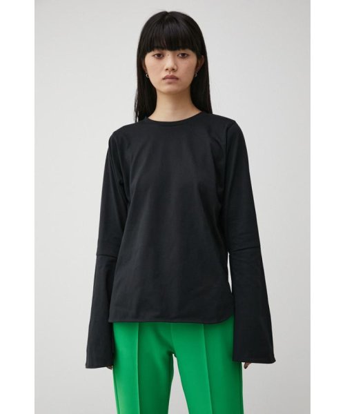 AZUL by moussy(アズールバイマウジー)/SLIT FLARE SLEEVE CUT TOPS/img13