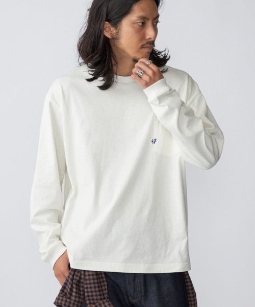 SHIPS MEN(シップス　メン)/*SHIPS: 〈汗染み防止加工〉 ワンポイント ロゴ ビッグシルエット ヘビーウェイト Tシャツ (ロンT)/img22