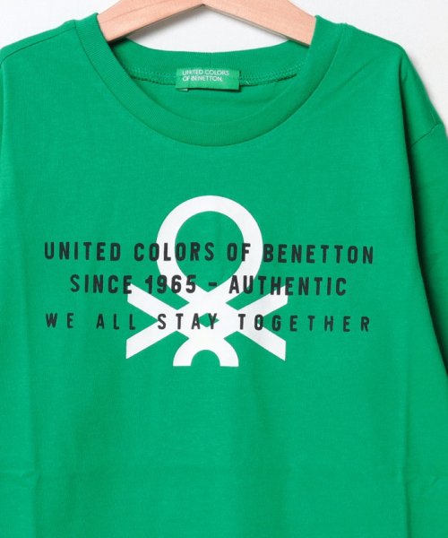 BENETTON (UNITED COLORS OF BENETTON BOYS)(ユナイテッド　カラーズ　オブ　ベネトン　ボーイズ)/【GREEN B】キッズロゴプリント長袖Tシャツ・カットソーB/img11