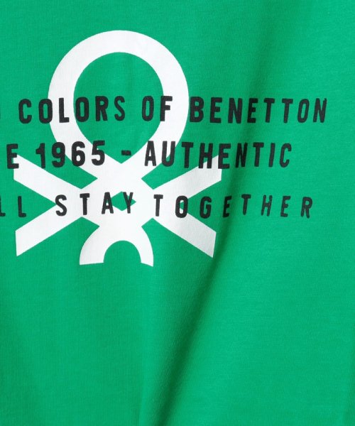 BENETTON (UNITED COLORS OF BENETTON BOYS)(ユナイテッド　カラーズ　オブ　ベネトン　ボーイズ)/【GREEN B】キッズロゴプリント長袖Tシャツ・カットソーB/img12