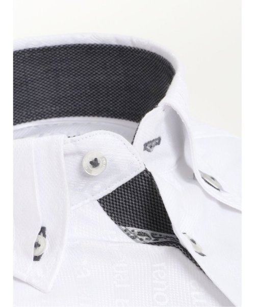 TAKA-Q(タカキュー)/形態安定 スタンダードフィット 3枚衿ボタンダウン 長袖 シャツ メンズ ワイシャツ ビジネス yシャツ 速乾 ノーアイロン 形態安定イシャツ/img01