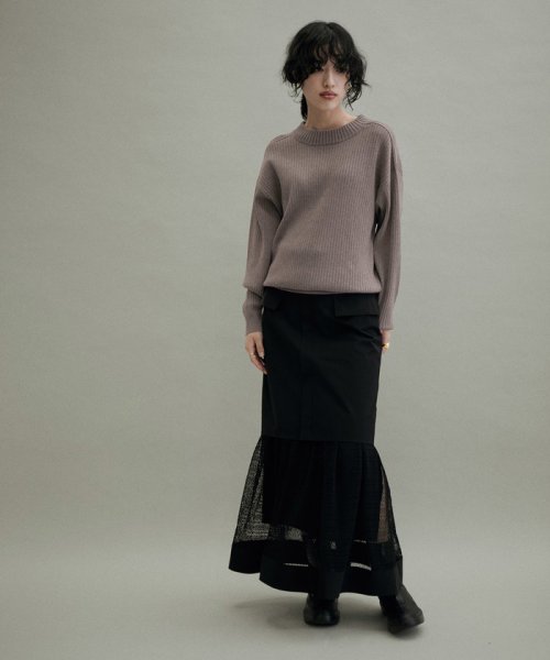 ADAM ET ROPE'(アダム　エ　ロペ)/【WEB・一部実店舗限定】WOOL混リブプルオーバー/img03