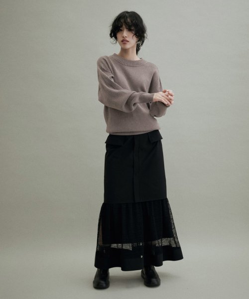 ADAM ET ROPE'(アダム　エ　ロペ)/【WEB・一部実店舗限定】WOOL混リブプルオーバー/img15