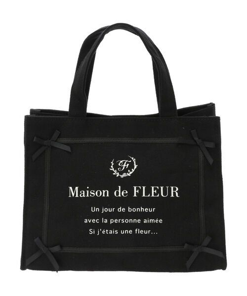 Maison de FLEUR(メゾンドフルール)/フレームリボンキャンバスSトートバッグ/img10