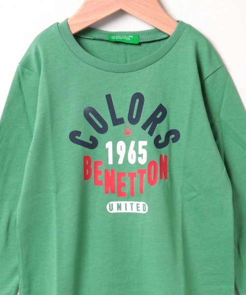 BENETTON (UNITED COLORS OF BENETTON BOYS)(ユナイテッド　カラーズ　オブ　ベネトン　ボーイズ)/【GREEN B】キッズプリント長袖Tシャツ・カットソーB/img14