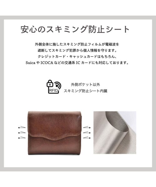 ToocTooc(トックトック)/二つ折り財布 レディース 財布 イタリアンレザー Lilly/img14