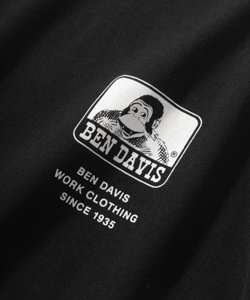 BEN DAVIS(BEN DAVIS)/【BEN　DAVIS/ベンデイビス】ブランドアイコンロゴ ワンポイント＆袖プリント ロンT/ ゴリラアイコンロゴ/ロングスリーブ/ビッグシルエット/img04